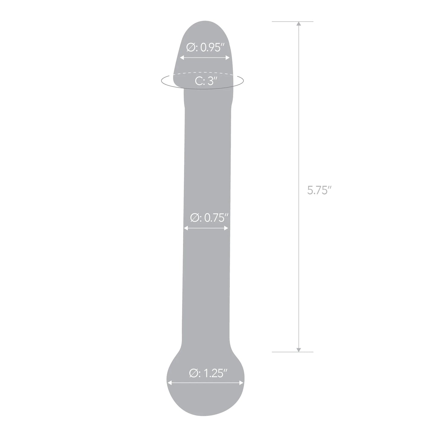 7 Inch Realistic Head Glass Dildo by Electric Novelties