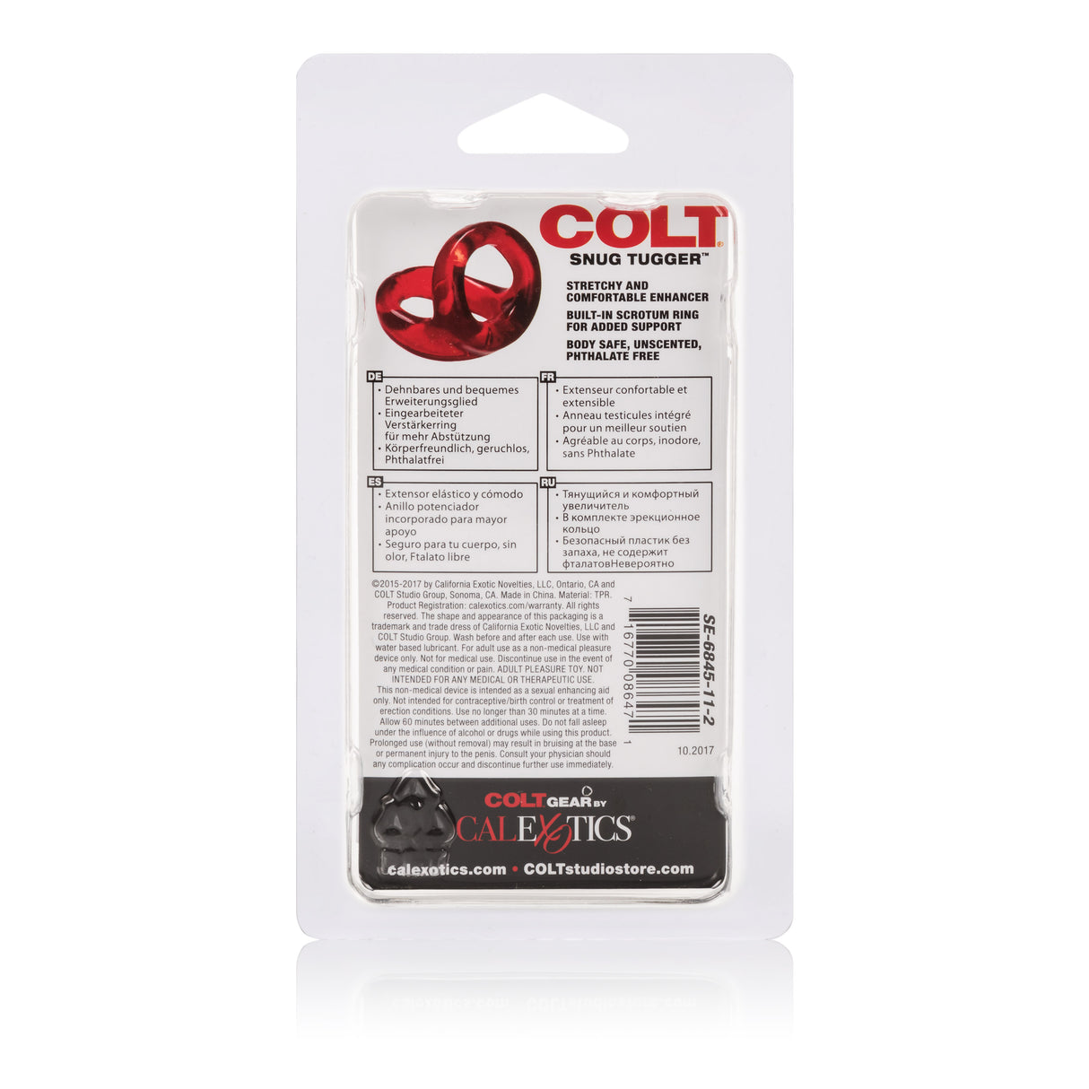 CalExotics Colt Snug Tugger Dual Enhancer Ring — Red - SE6845112