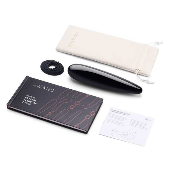 LE Wand Crystal Wand — Black Obsidian Crystal Vibrator, 177.8 mm - LW2537