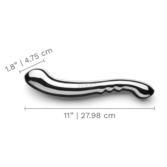 LE Wand Contour Stainless Steel Anal Wand, 27.8 cm - LW4105
