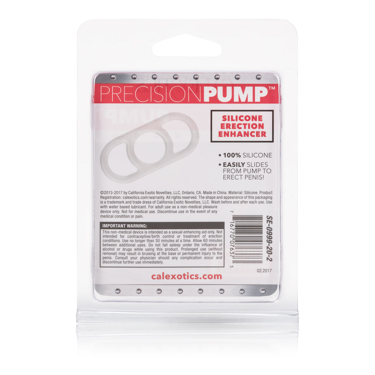 CalExotics Precision Pump Silicone Erection Enhancer, Clear - SE0999202
