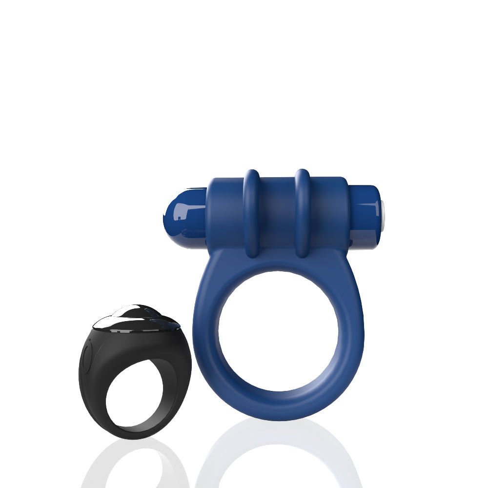 Screaming O Remote-Control 10-Function Vibrating Ring — Blue - SO-ARCSW-BU
