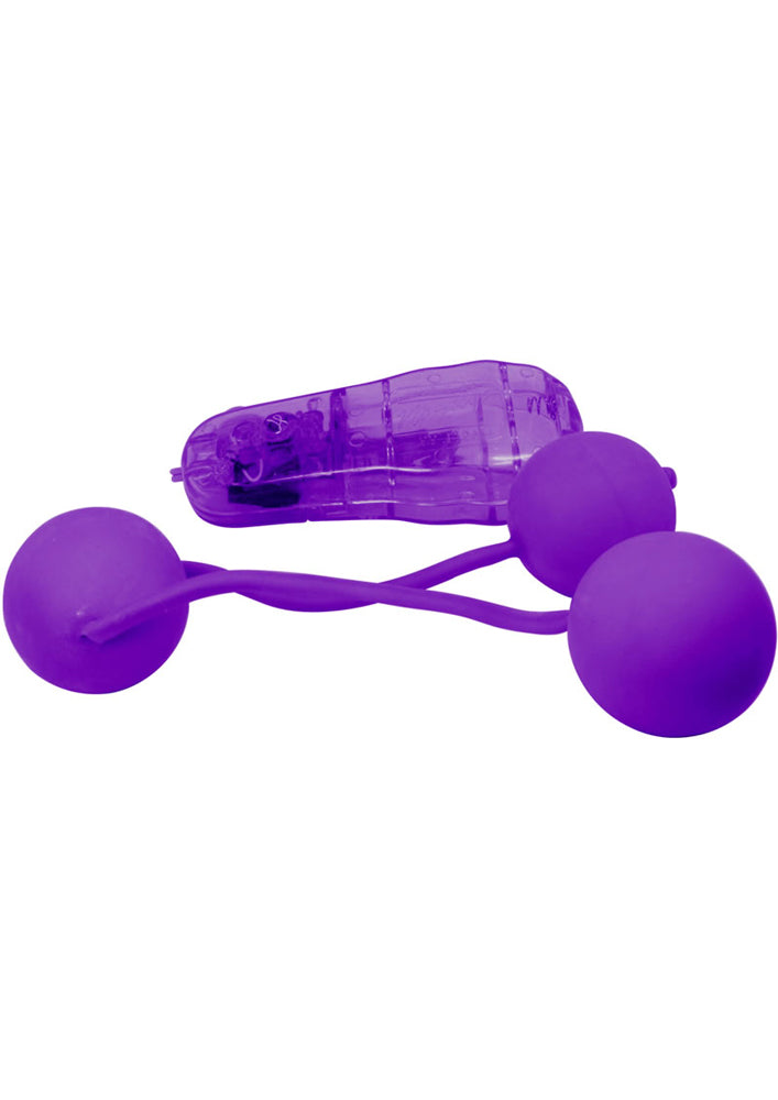 Real Skin Vibrating Ben Wa Balls - Purple by Nasstoys
