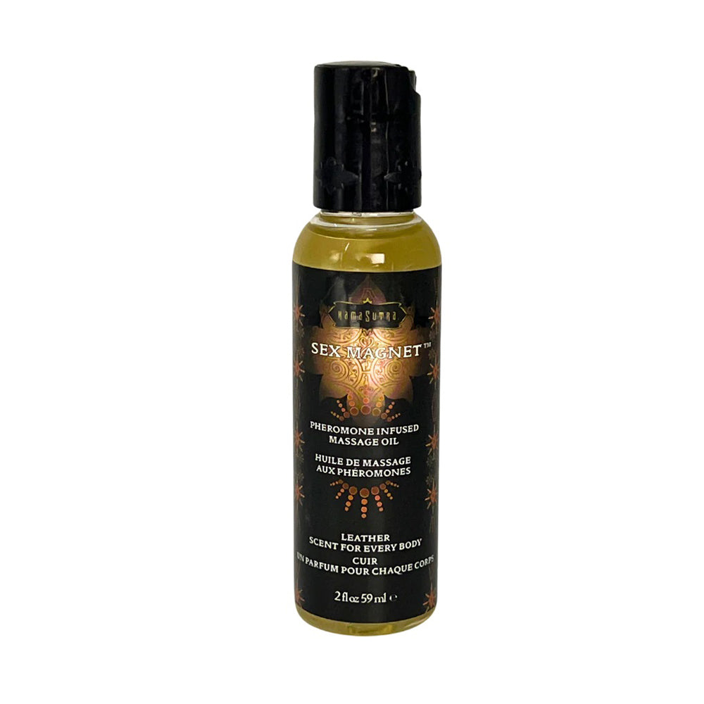Kama Sutra Leather Sex Magnet Massage Oil, 2 fl oz - KS-12074