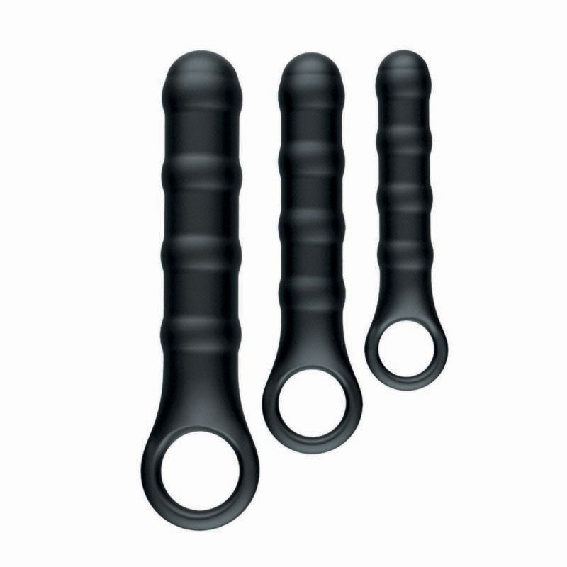 Nasstoys Asssation 3‑Piece Anal Wand Training Kit — Black, Silicone/ABS - NW3316-2