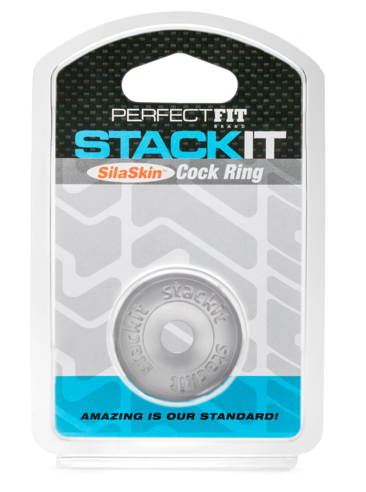 Perfect Fit Stackit Clear SilaSkin Cock Ring - PF-CR13C