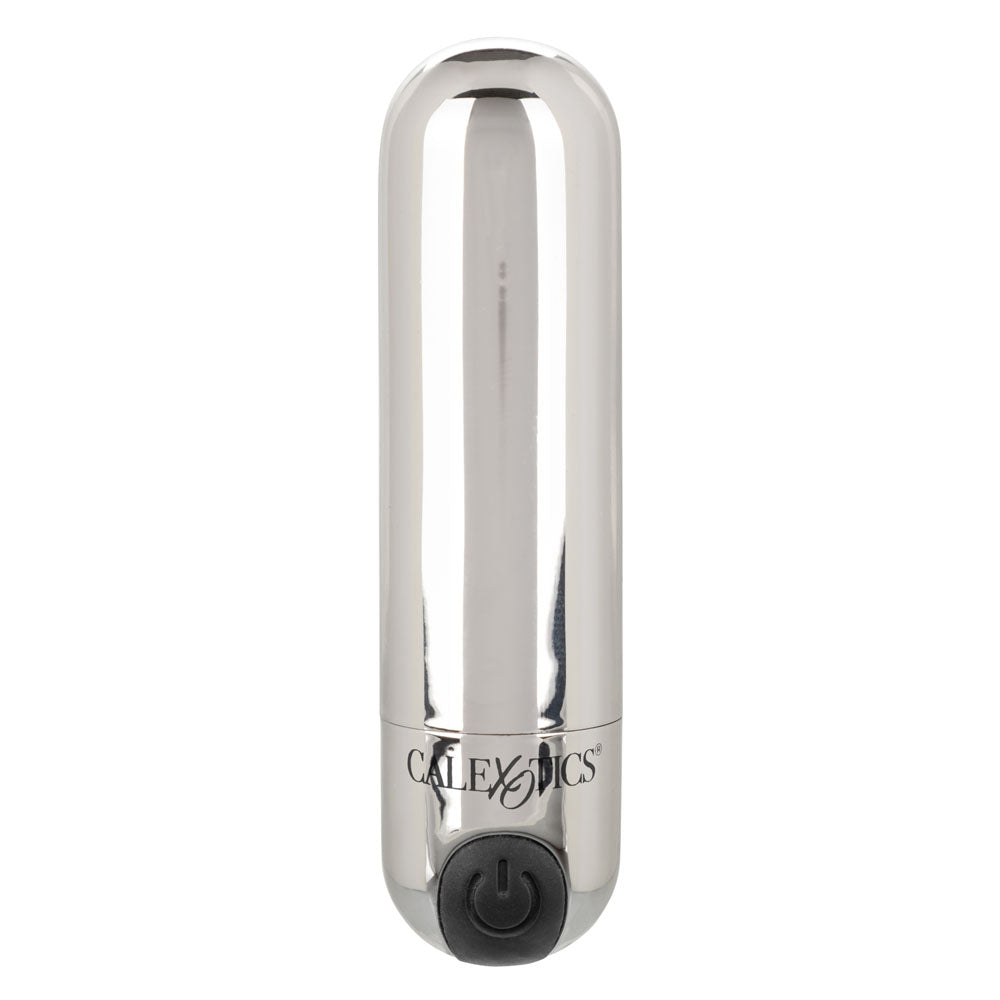 CalExotics Rechargeable Hideaway Bullet — Silver, 3-Inch Travel Vibrator - SE0062402