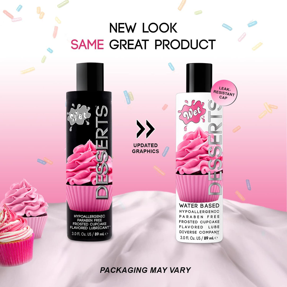 Wet Desserts Frosted Cupcake Flavored Lubricant — 3 oz - WT403