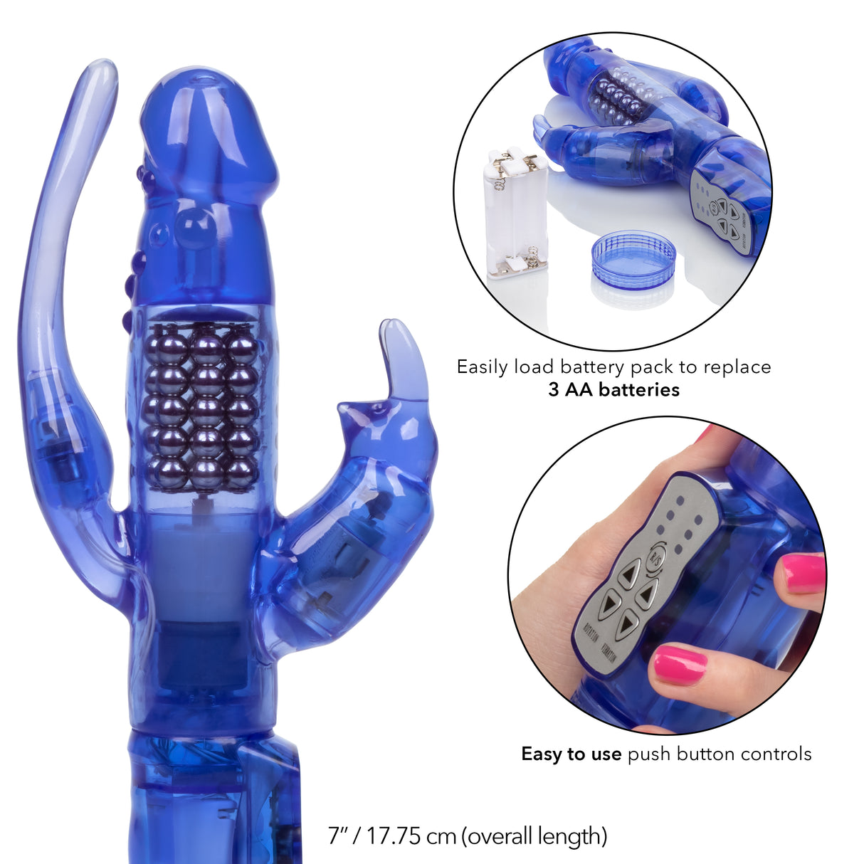 CalExotics Delight Triple Orgasm Rabbit Vibrator — 3-Motor Waterproof - SE0661502