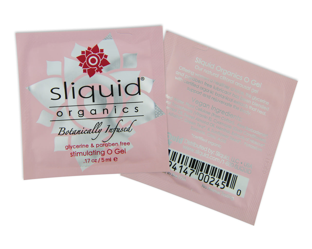 Sliquid Organics O Gel Clitoral Stimulating Gel — .17 fl oz (60 Pack) - SLIQ145