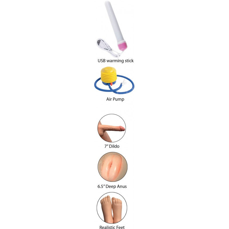 Hott Products Justin Love Doll with 7in Dildo, 14in Body - HTP3148