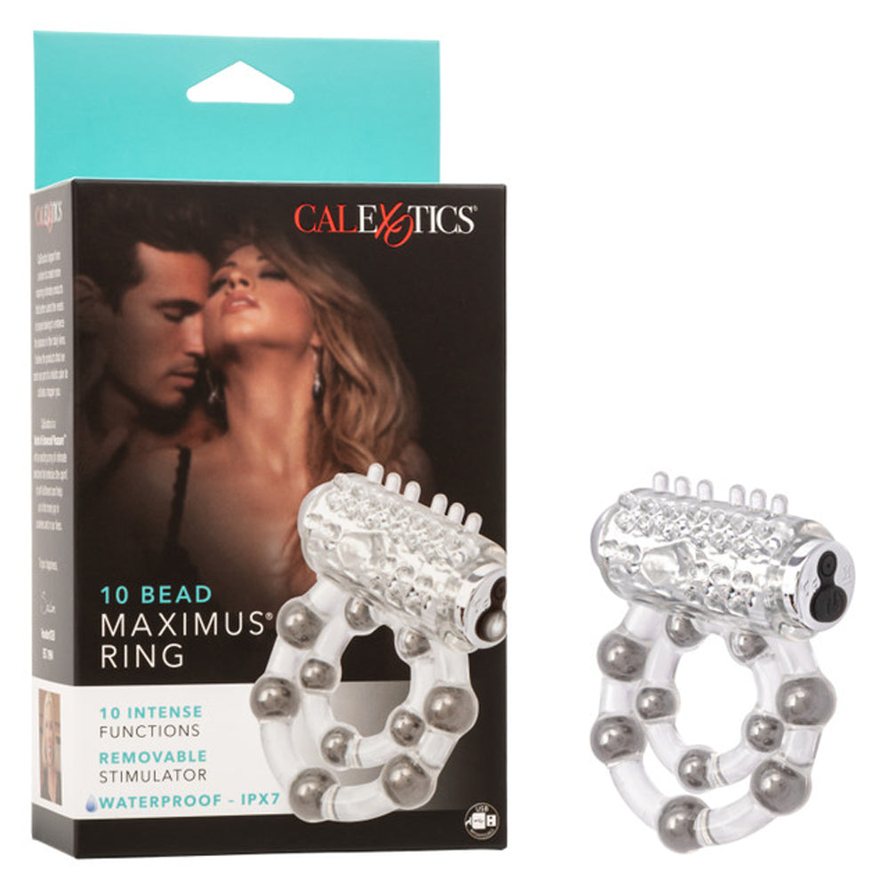 Maximus Enhancement Ring 10 Stoker Beads Rechargeable by CalExotics