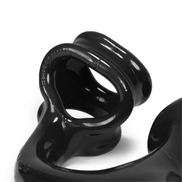 OXBALLS Alien Tail Butt Plug with Built-In Sling — Black - OX7618
