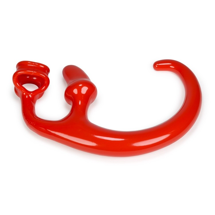 OXBALLS Alien Tail Butt Plug & Sling — Red - OX7625