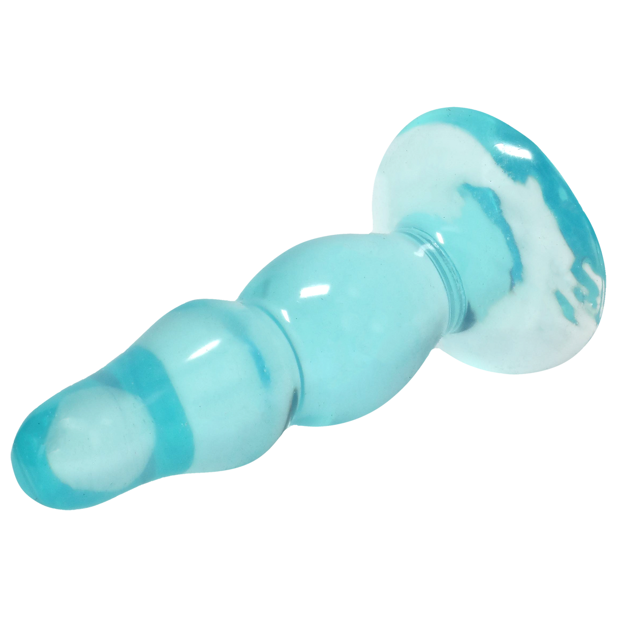 Doc Johnson Crystal Jellies Novice Pop Plug, 4 in Teal - DJ0283-19-CD