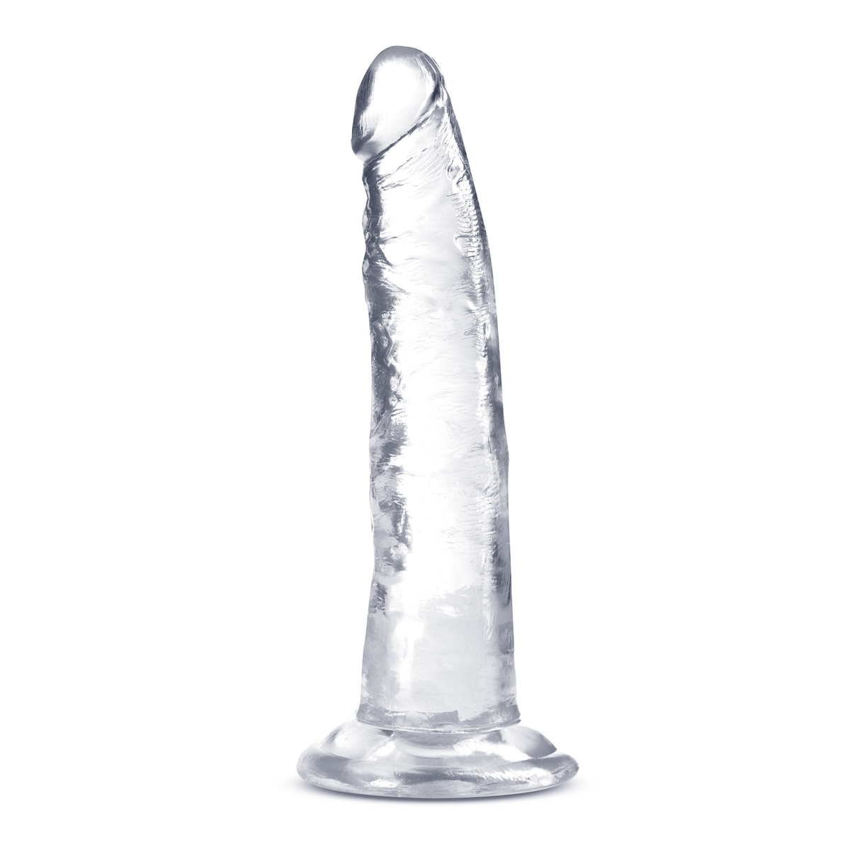 Blush B Yours Plus Lust n' Thrust Clear Dildo, 7.5 in - BL-12709