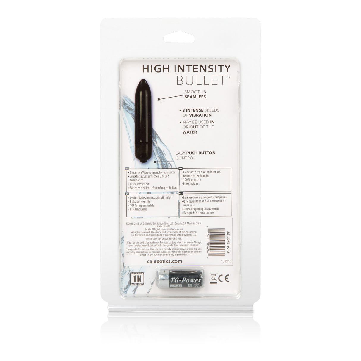 CalExotics High Intensity Bullet Vibrator — Black - SE0075032