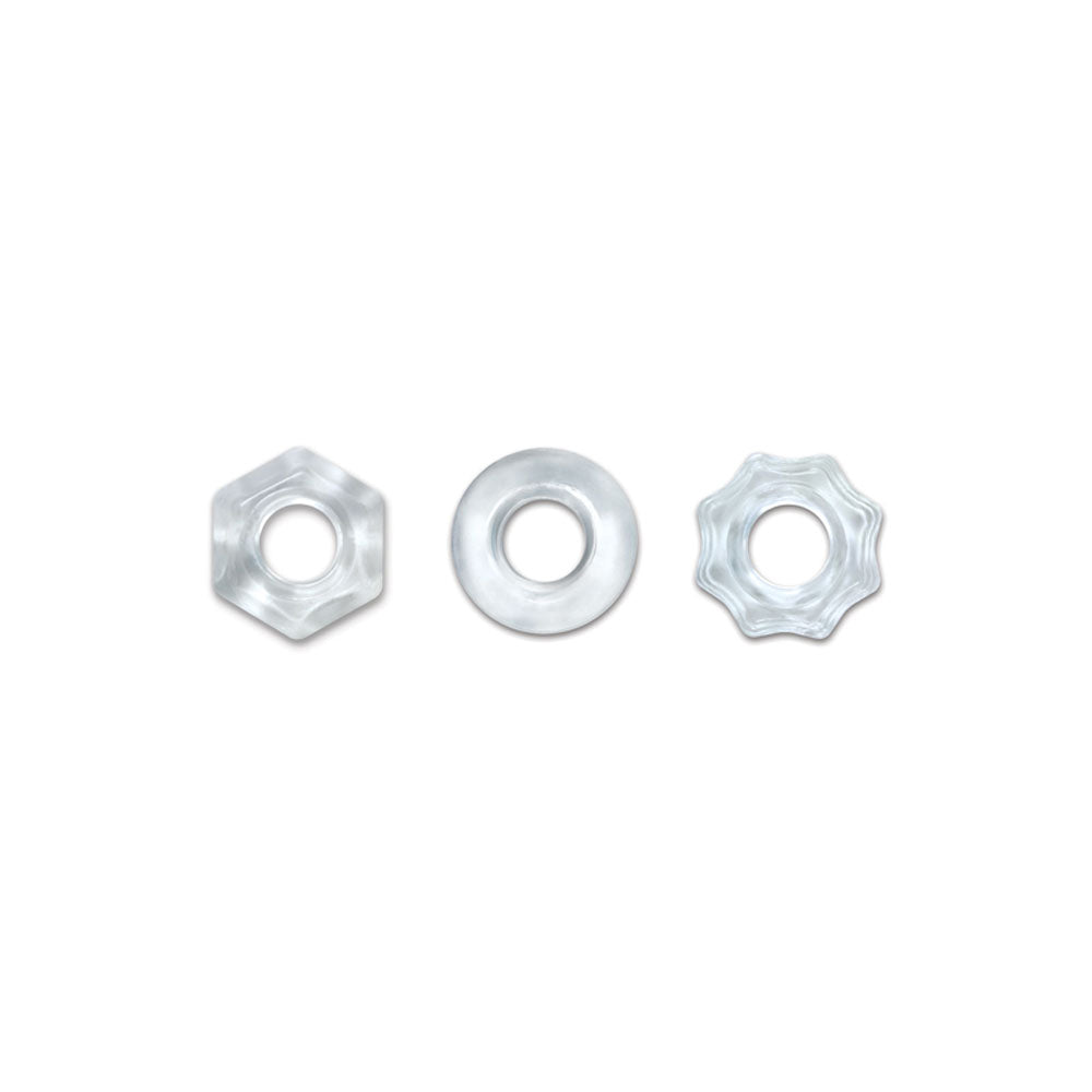 nsnovelties Renegade Chubbies Stackable Elastic Rings, Clear - NSN1111-11