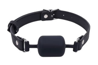 Sportsheets Signature Midnight Muse Barrel Gag — Solid Silicone, Black - SS68118