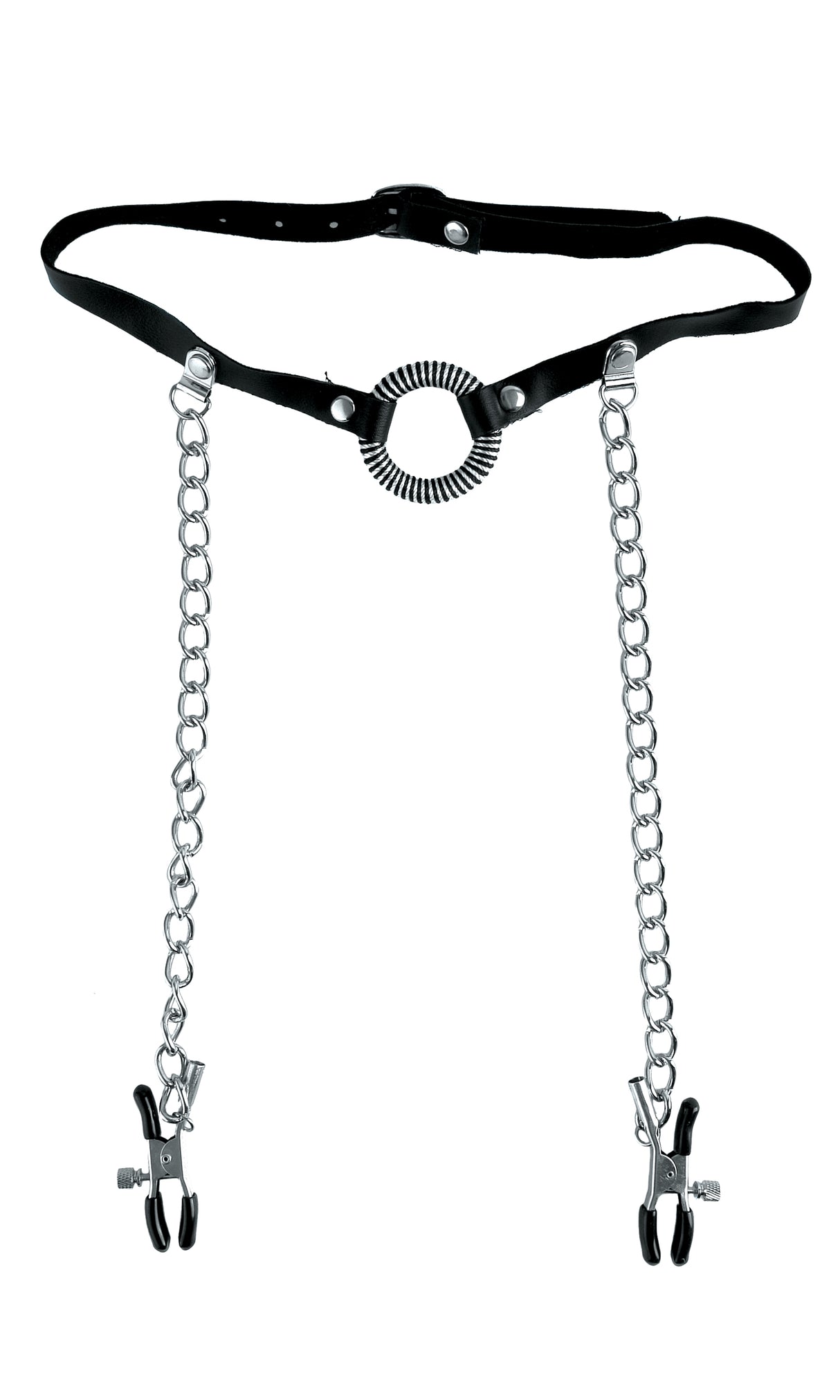 Pipedream Fetish Fantasy O-Ring Gag with Nipple Clamps - PD3845-23