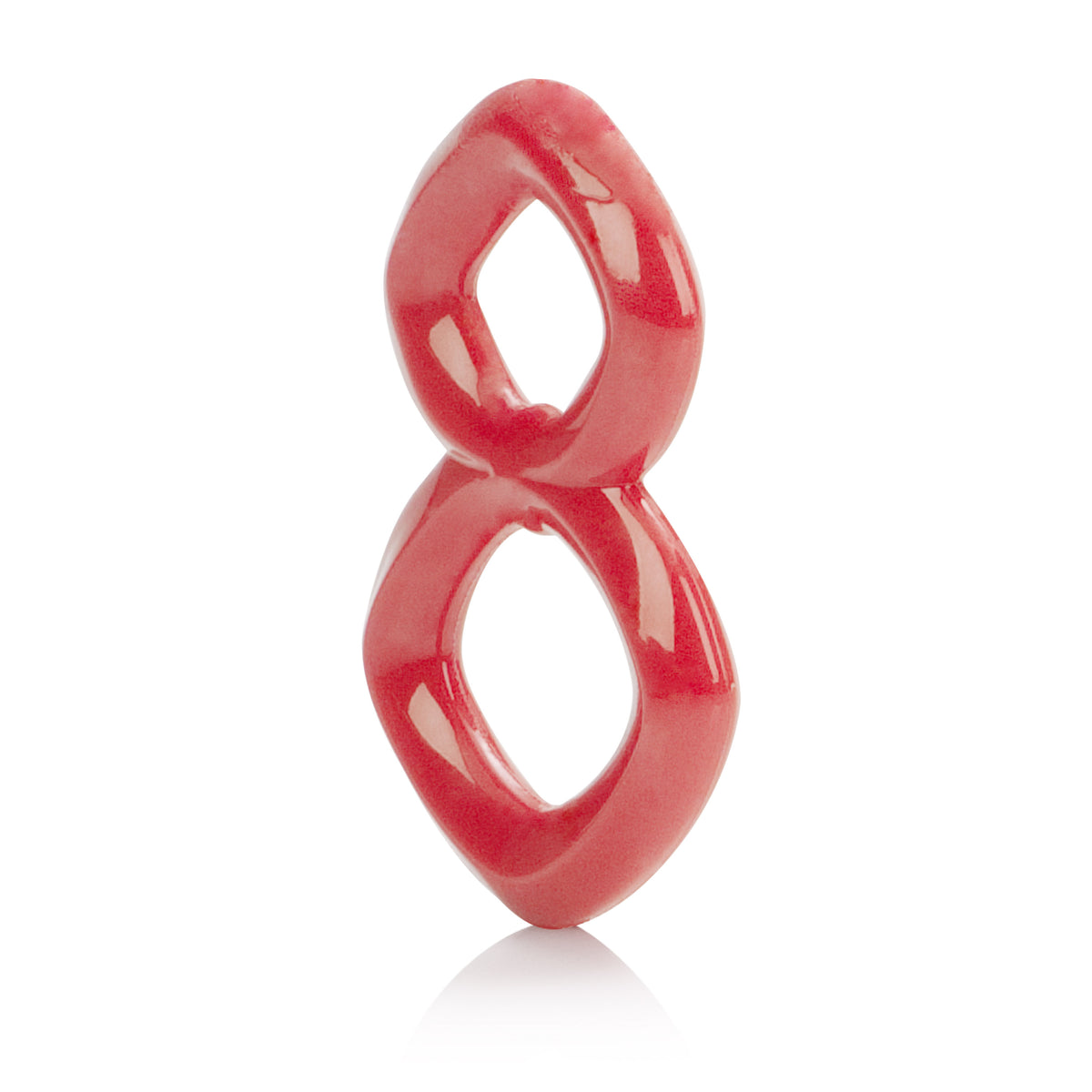 CalExotics Crazy 8 Dual Support Cock Ring - Red - SE1490202
