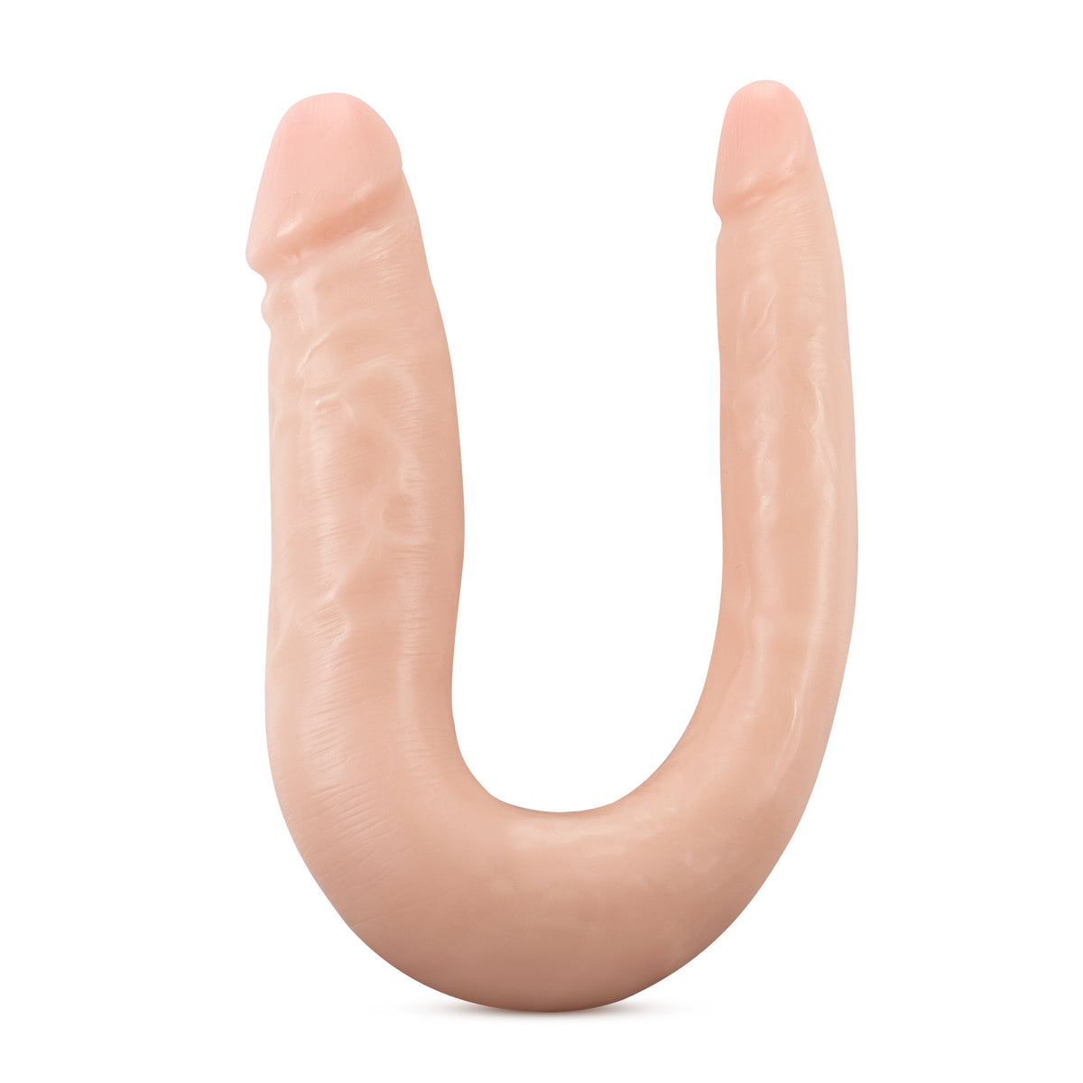 Blush Dr. Skin Mini Double Dong — Vanilla, 12.5" U‑Shape - BL-34203