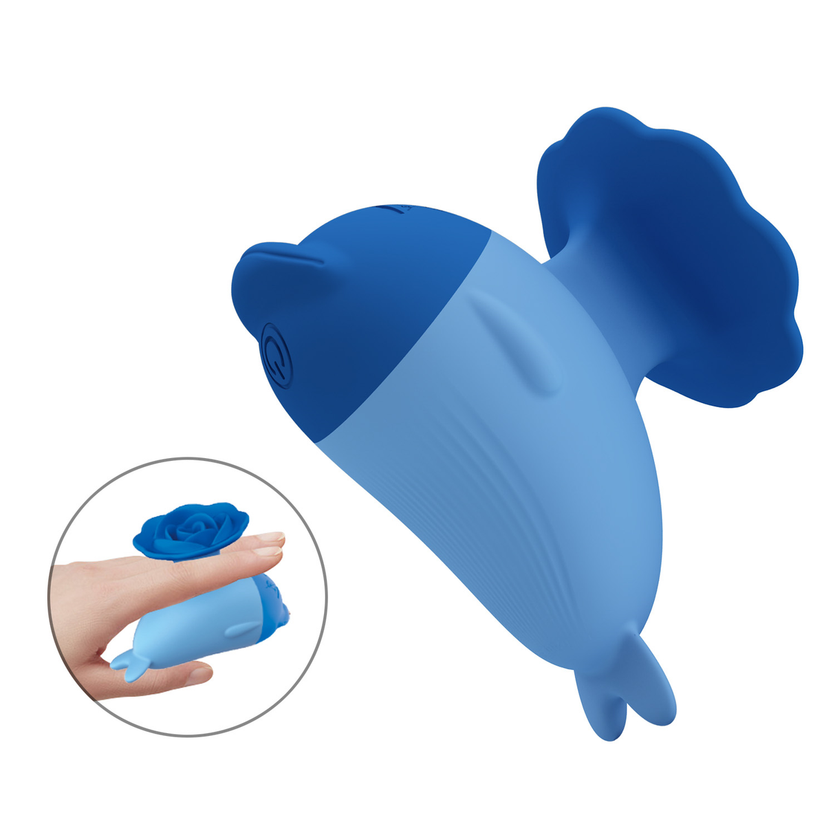 Pretty Love Dolphin Mini Vibrator — Blue - BI-300147