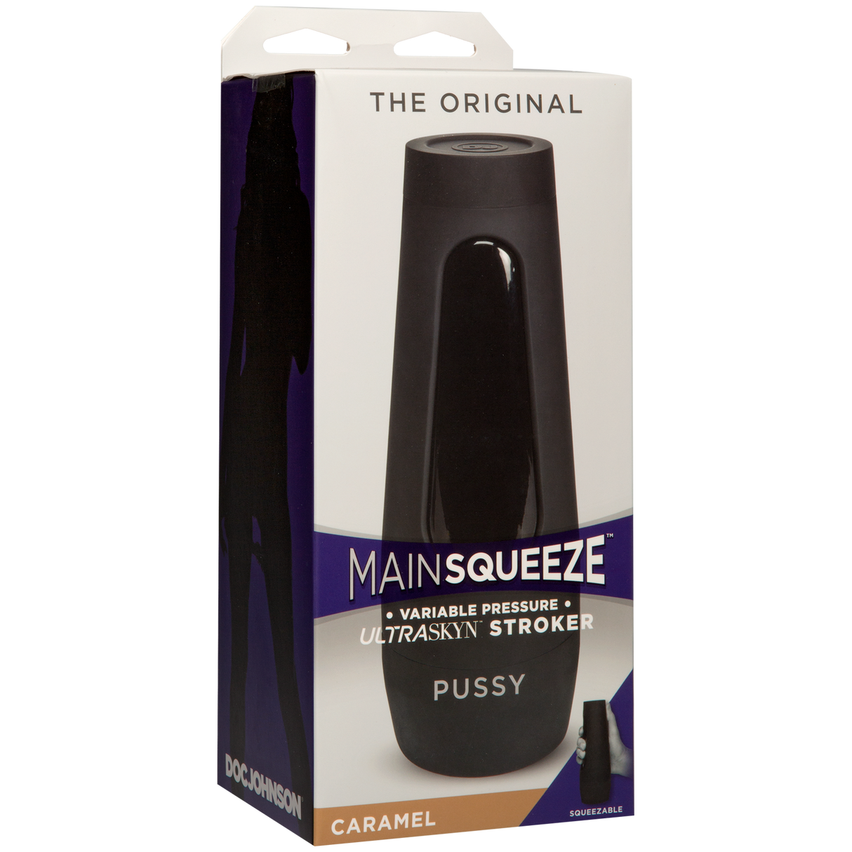 Doc Johnson Main Squeeze Original Masturbator, Caramel 7.5 in - DJ5202-02-BX