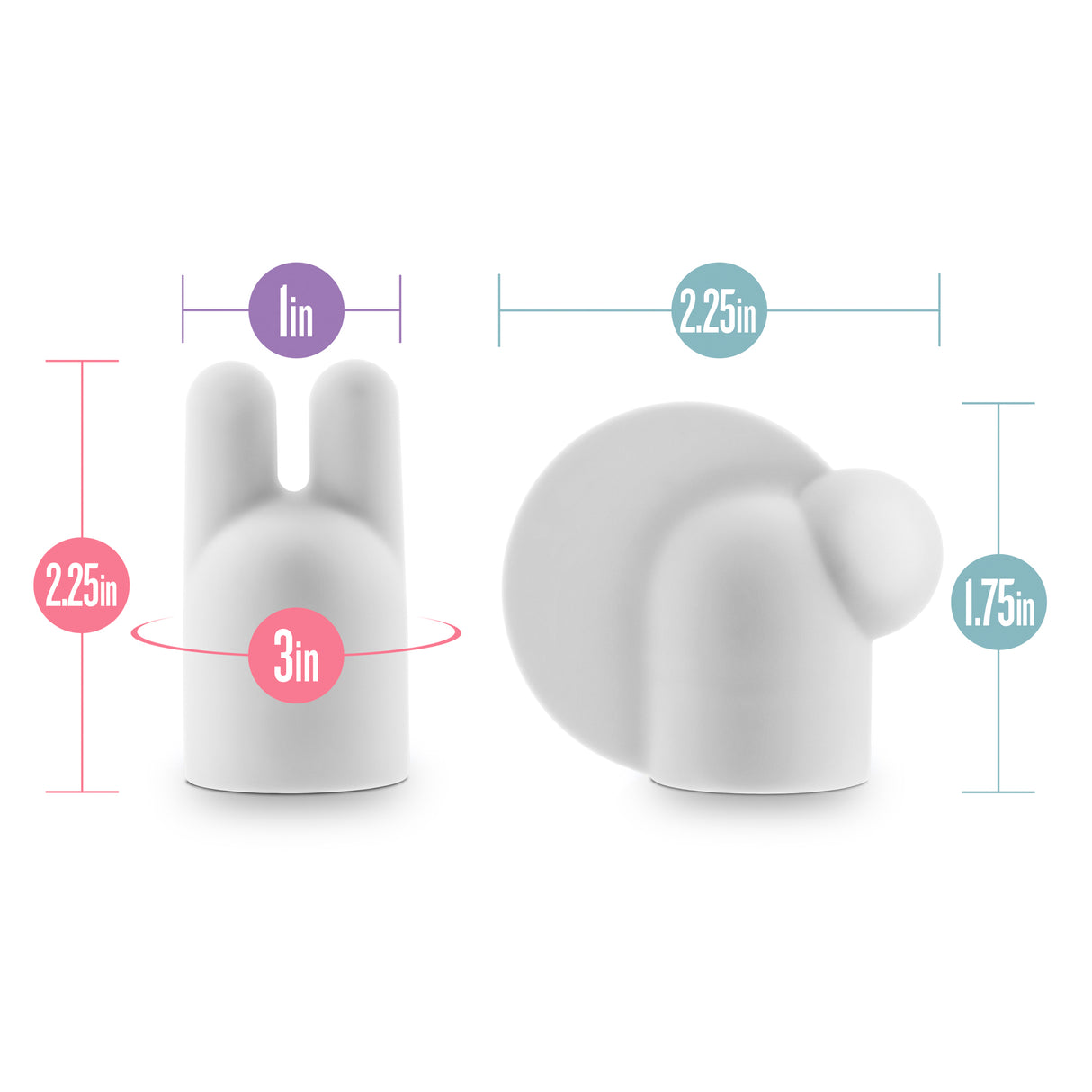 Blush Noje Pleasure Wand Heads — Platinum-Cured Silicone Attachments - BL-72414