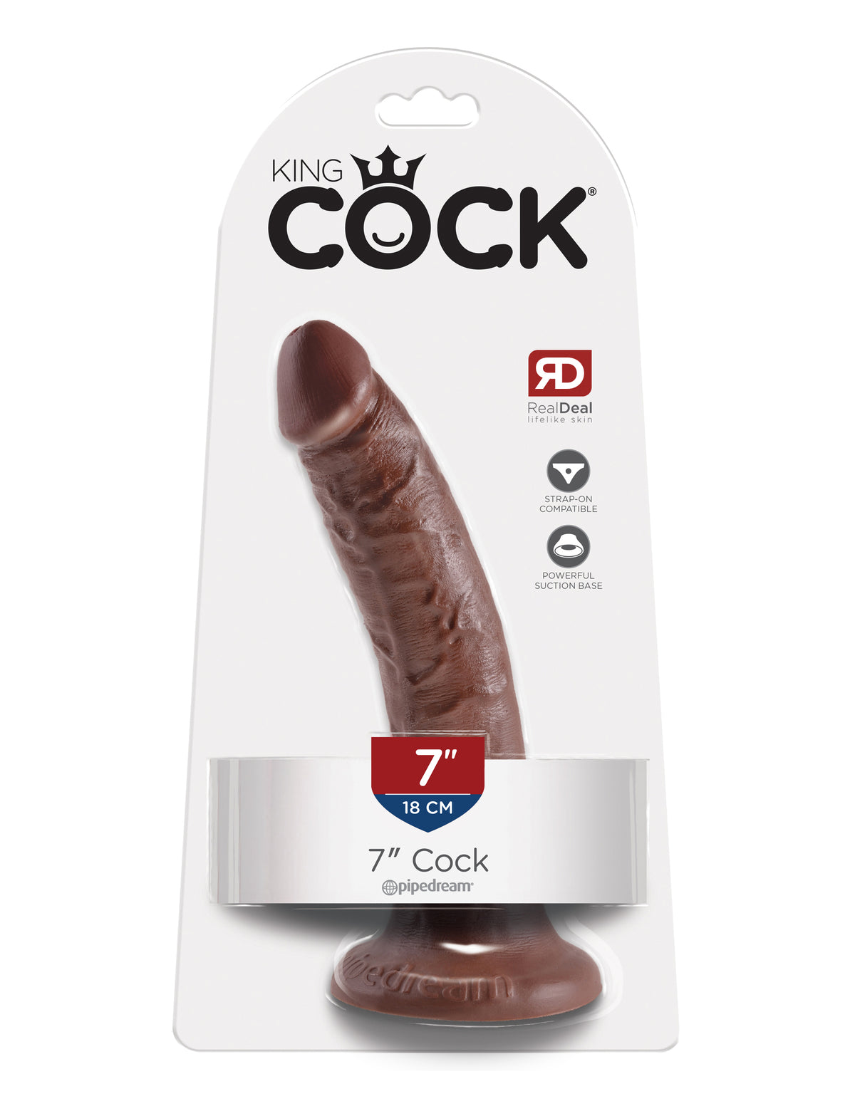 Pipedream King Cock 7-Inch Dildo — Brown - PD5502-29