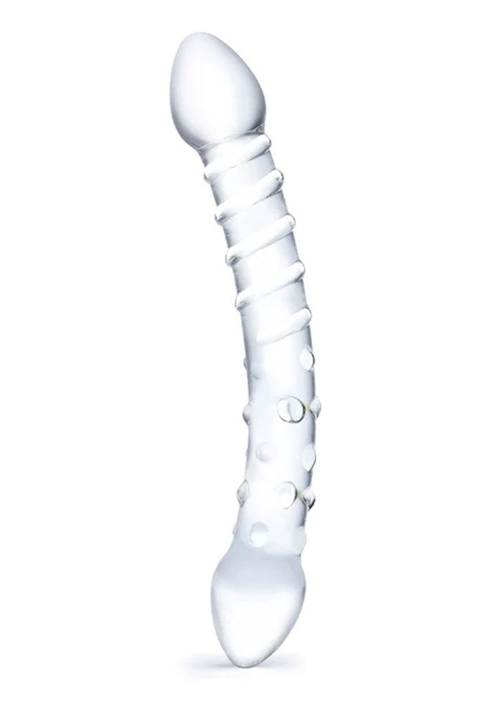 Electric Novelties Double Trouble Glass Double-Ended Dildo, 7.5" - GLAS-16