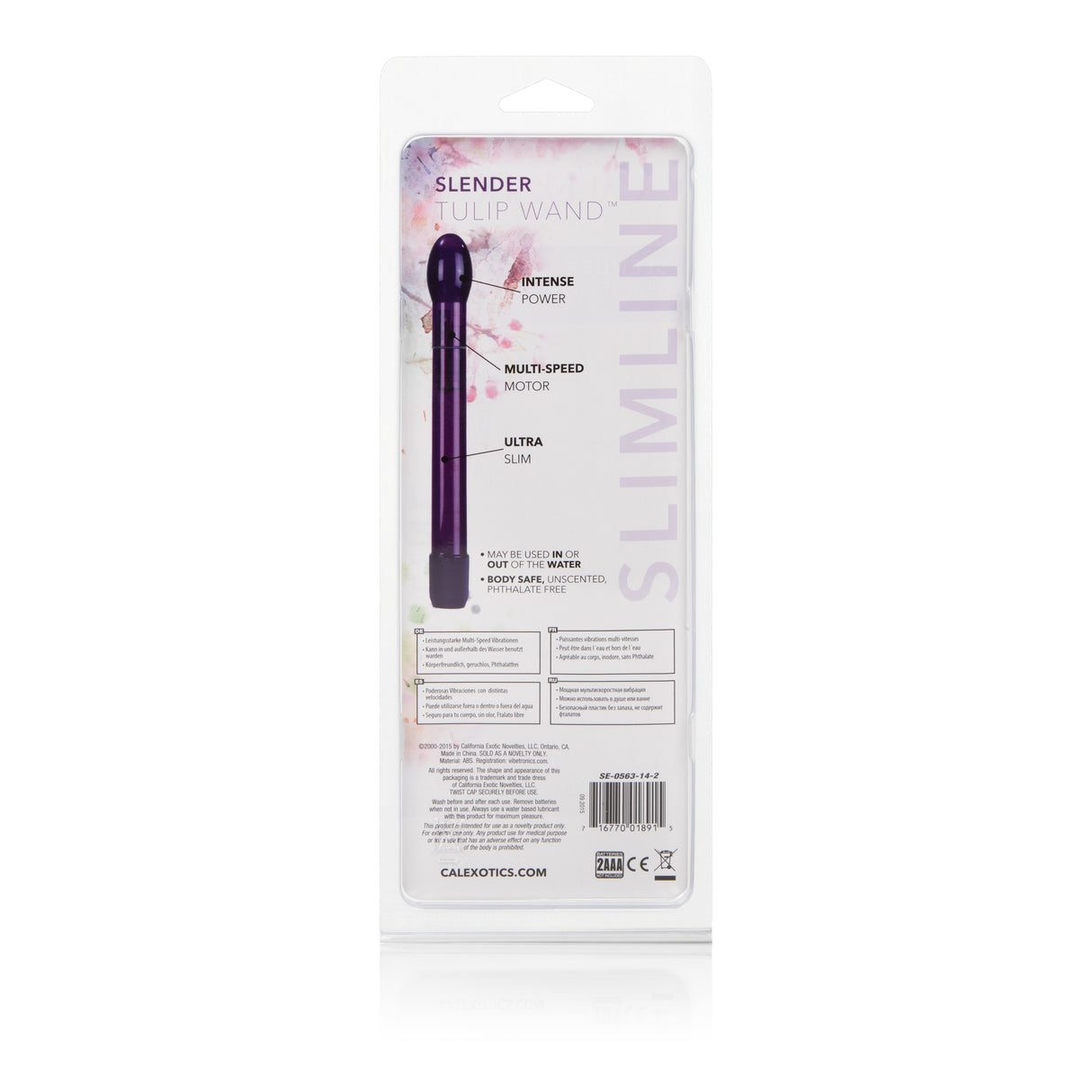 CalExotics Slender Tulip Wand Vibrator — Violet - SE0563142
