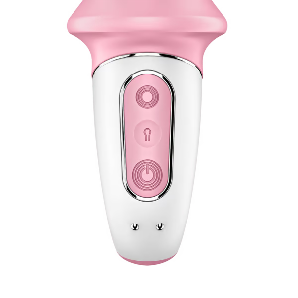 Satisfyer Air Pump Booty 5+ Anal Vibrator — Inflatable Shaft (Red) - SF8551