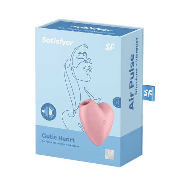 Satisfyer Cutie Heart Clitoral Vibrator — Light Red - SF1604