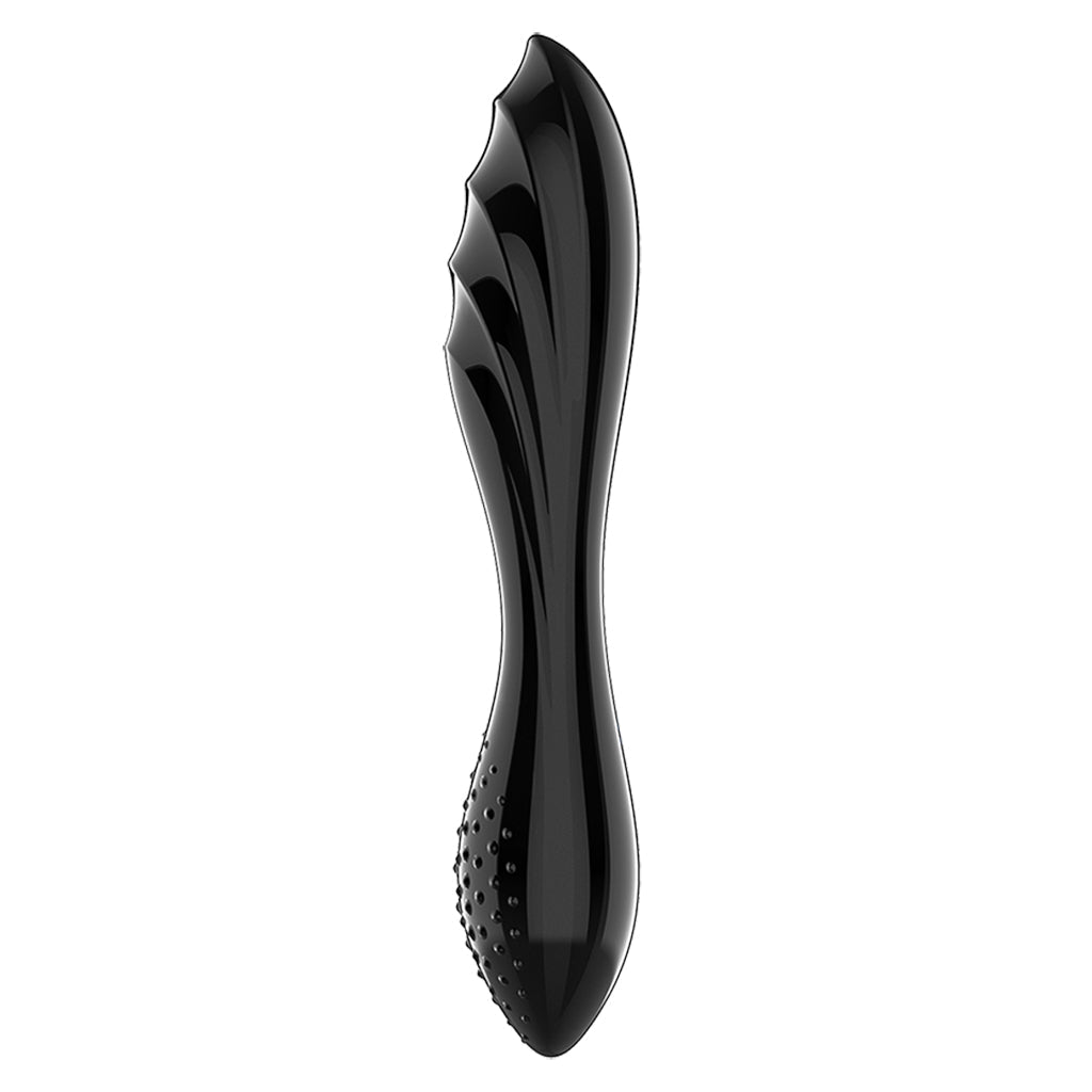 Satisfyer Dazzling Crystal Glass Dildo, Black - SF5924