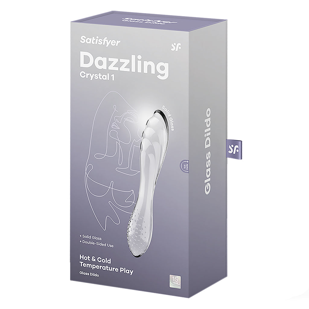 Satisfyer Dazzling Crystal Glass Dildo — Transparent - SF5658