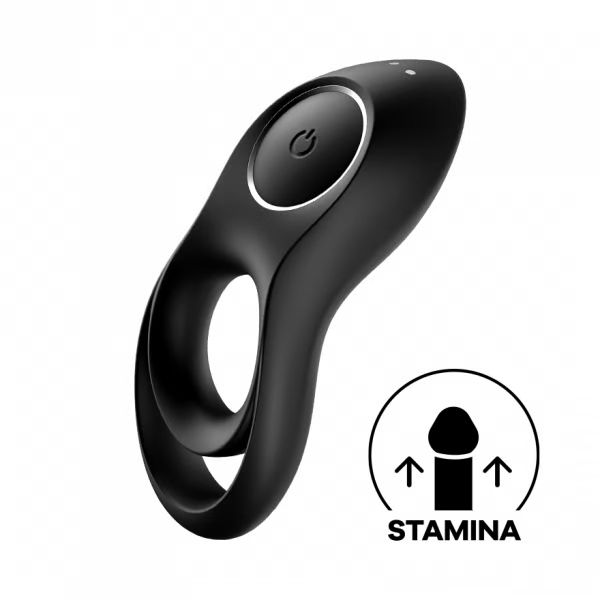 Satisfyer Legendary Duo Vibrating Cock Ring — Black - SAT-J2008-27