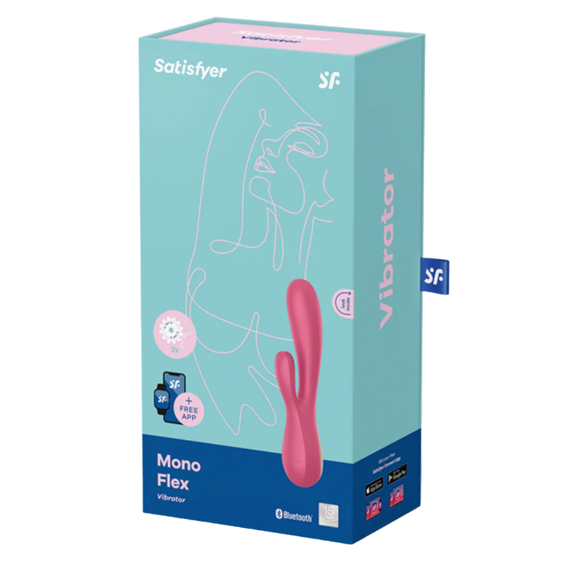 Satisfyer Mono Flex Connect Rabbit Vibrator — Red - SAT-J2018-87-1