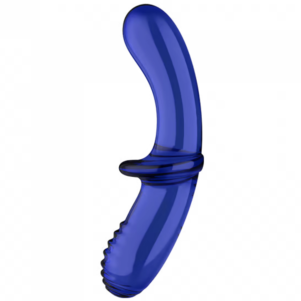 Satisfyer Double Crystal Borosilicate Glass Dildo — Light Blue - SF5931