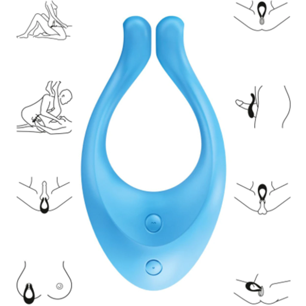 Satisfyer Endless Love Couples Vibrator — Light Blue - SAT-MFV1BLU