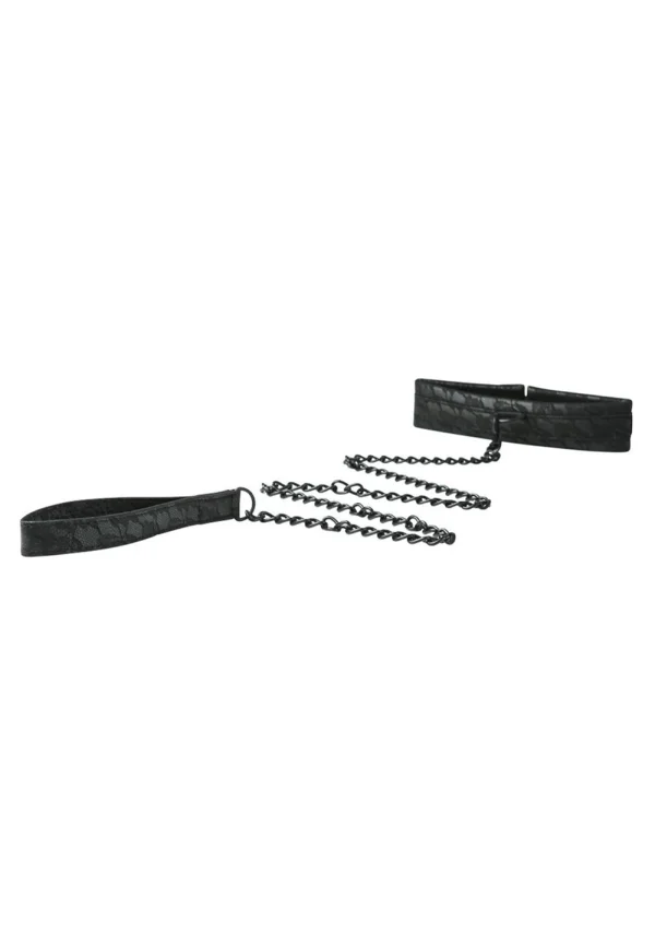 Sportsheets Sinc Lace Padded Collar & 30" Leash — Black - SS520-03