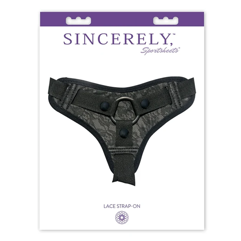 Sportsheets Sinc Lace Strap-On Harness, Black Adjustable - SS520-20