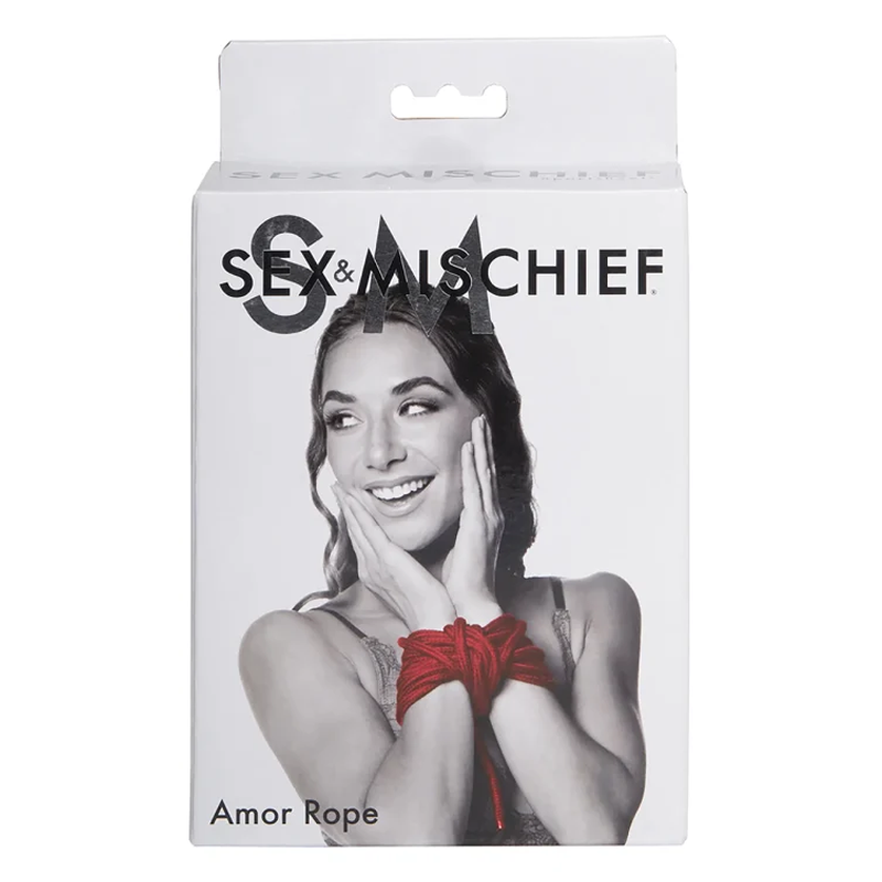 Sex & Mischief Amor Rope — 30' Cotton Bondage Rope, Red - SS09829