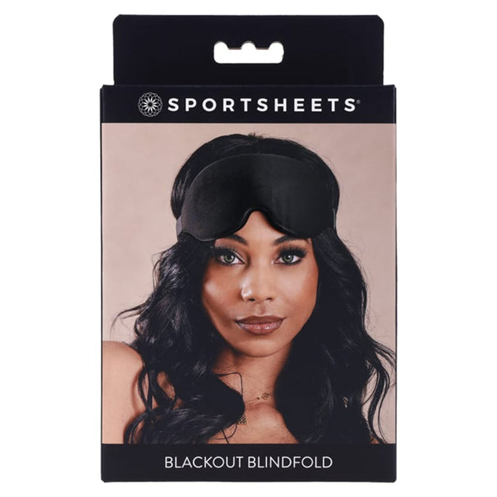 Sportsheets Blackout Blindfold — Adjustable Memory Foam, Black - SS32404