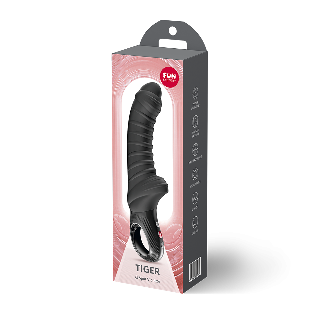 Fun Factory Tiger G-Spot Vibrator, Black - FUN-998BK