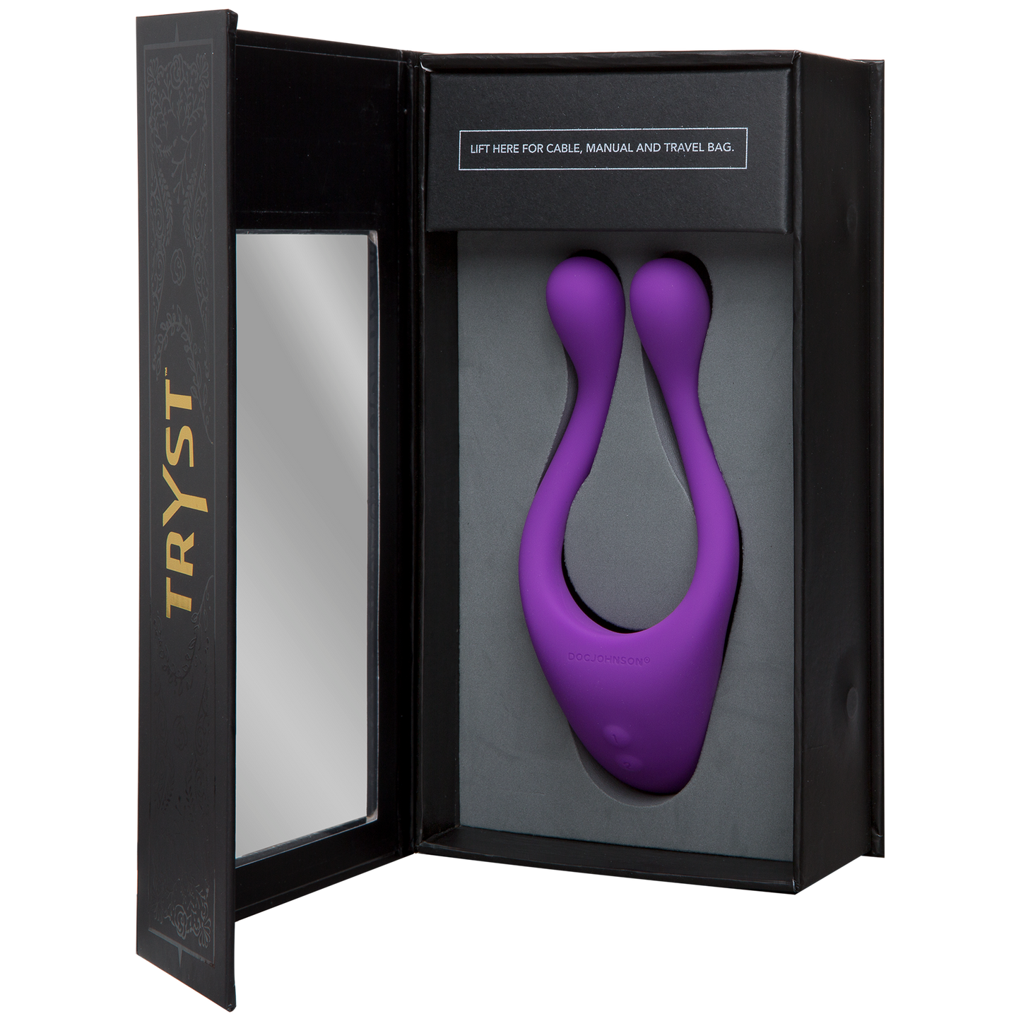 Tryst Multi Erogenous Zone Silicone Massager - Purple by Doc Johnson