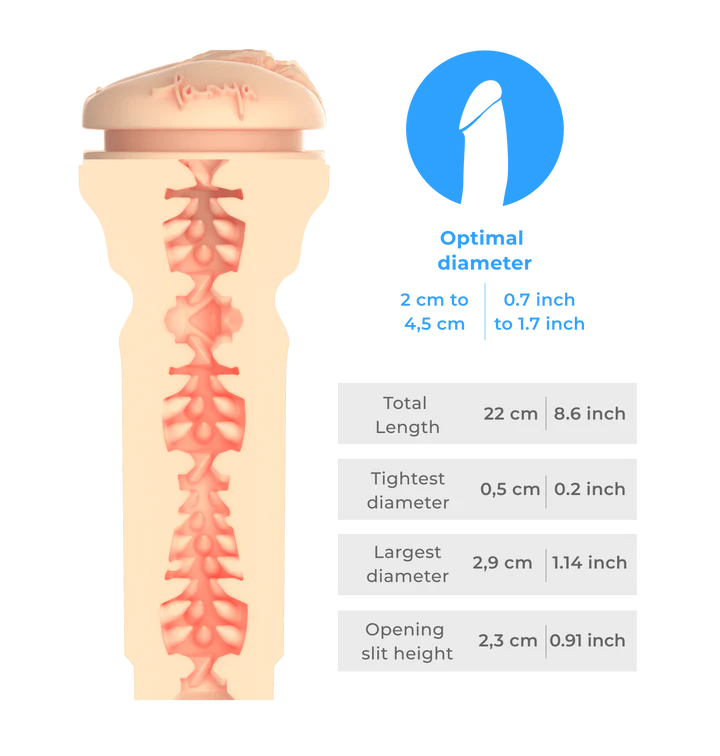 Kiiroo FeelTanya Stroker — TPE Sleeve, Life-Cast Tunnel 220x84 - KR2663