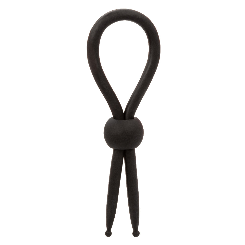 CalExotics Alpha Liquid Silicone Lasso — Adjustable Ring, Black (12 cm) - SE1492262