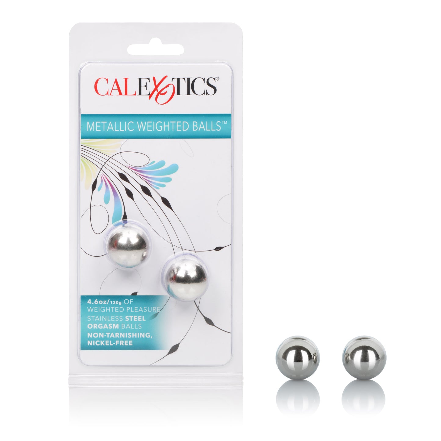 Weighted Orgasm Balls Metallic - Silver by CalExotics