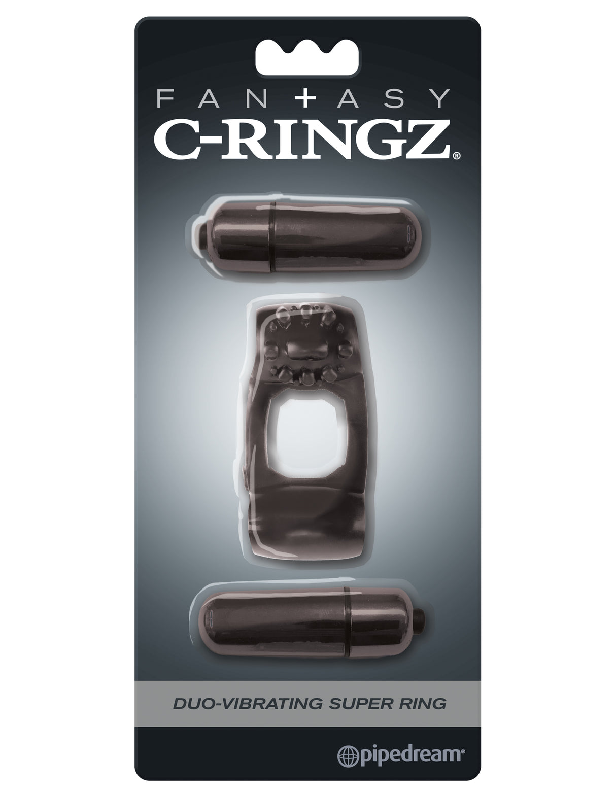 Pipedream Fantasy C-Ringz Duo-Vibrating Super Ring Black - PD5963-23